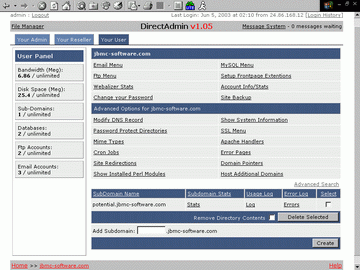 DirectAdmin Hosting